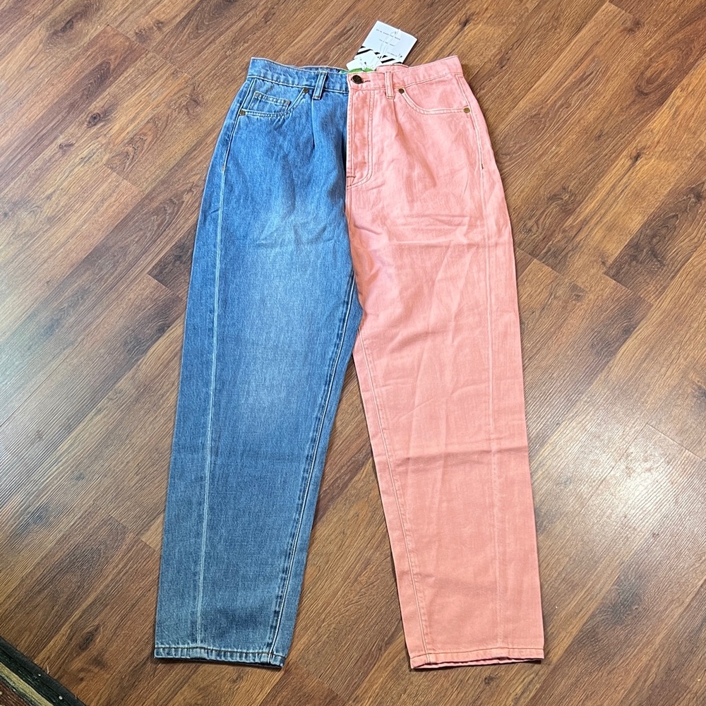 Chic free people x sandrine rose Colorblock Women Boyfriend Jeans - 26 in waist - Picture 4 of 13